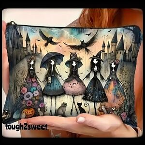 🆕LAST 1!🪄LARGE MYSTICAL GOTHIC WITCH COVEN ART COSMETIC BAG GOTH/Y2K/PUNK